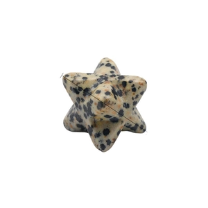 Dalmatian Jasper Merkaba Star 30mm natural crystal stone healing gemstone ornament