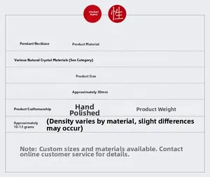 Detailed specifications for 30mm natural amethyst crystal donut pendant with hand polishing