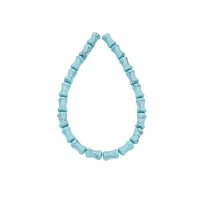 Blue natural agate crystal bamboo beads for DIY jewelry making of bracelets and necklaces