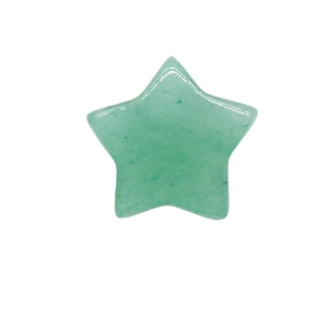 Polished natural green aventurine crystal star stone for DIY jewelry making