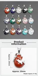 Detail showing various crystal butterfly necklaces with exact size measurements and weight