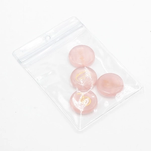 Set de piedras de cuarzo rosa para Reiki con símbolos de energía grabados en oro