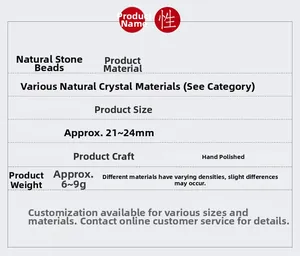Specifications for 21-24mm hand polished natural crystal mini handbag charms and ornaments