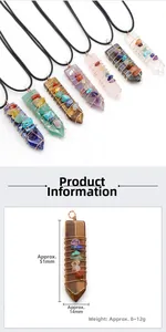 Detailed view of wire-wrapped amethyst pendant with dimensions and stone texture