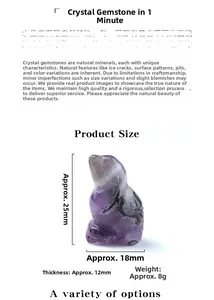 Makroaufnahme einer 1-Zoll-Amethyst-Vogel-Figur mit natürlichen Kristallstrukturen