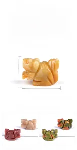 Detailed size specifications for 1-inch hand-carved natural crystal squirrel figurines