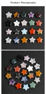 Dettaglio di mini stelle da 15mm in cristallo naturale per creazione di gioielli fai da te