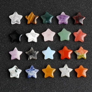 Ciondolo a Stella in Cristallo Naturale Pietra Preziosa Lucida Mini Stella per Creazione Gioielli Fai-da-te Decorazione Custodia Telefono Accessori Cristallo