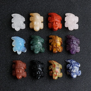 Natural Crystal Semi-Precious Stone Hand Carved Crocodile Figurine Mini Animal Statue Healing Stone Home Office Desk Decor Ornament