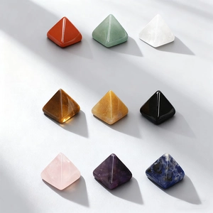 Natuurlijke Edelsteen Kristal Piramide 20mm Amethist Rozenkwarts Tijgeroog Healing Stone Voor Huis Kantoor Decor Meditatie Cadeau
