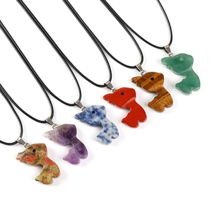 Natural gemstone dolphin necklaces featuring amethyst tiger eye and aventurine pendants