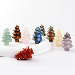 Árboles de Navidad de piedras preciosas naturales para decoración festiva y regalos DIY