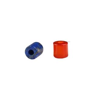 Natural agate and amethyst cylinder large hole beads for DIY jewelry making and necklaces
