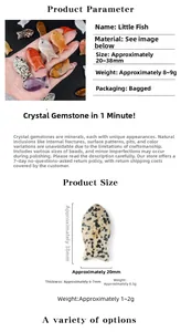 Detailed view of hand-carved fish-shaped natural amethyst and gemstone pendants