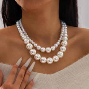 Collier Boucles D'Oreilles Bracelet Künstliche Perles D'Imitation Femme Style Français Élégant Alliage Mode