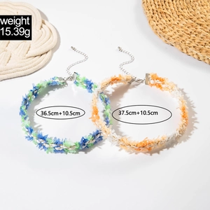 Detail of woven lace chokers with lobster clasp, weight 15.39g, length 36.5-37.5cm