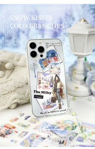 Custodia per iPhone Pro trasparente in TPU con design a tema invernale innevato