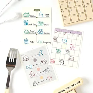 DIY transparent silicone stamp set for weekly planning and journal decoration