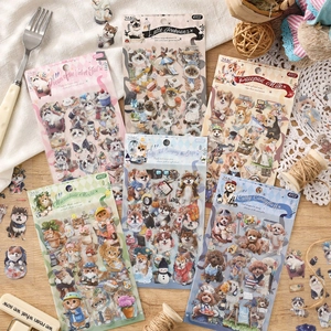 PET Cute Cartoon Animal Stickers Pawprint Series For Journaling Scrapbooking DIY Decoration Children School Supplies Stickers