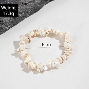 Bracelet en pierre d'agate naturelle avec cristaux irréguliers et diamètre de 6cm