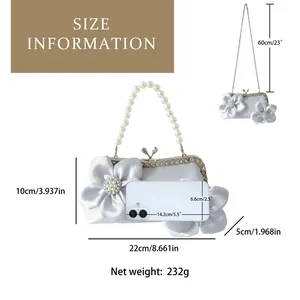 Guide détaillé des tailles du sac de soirée en perles avec dimensions et comparaison