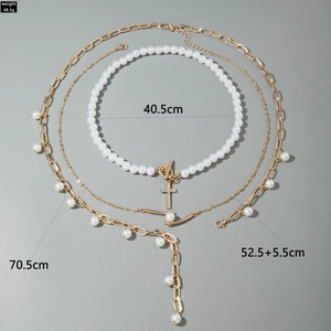 Tableau des tailles pour colliers de perles multicouches avec fermoir OT et croix