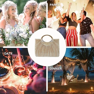 Goldene Abendtasche mit Strasssteinen für Hochzeit, Party, Date und Abendessen Szenarien