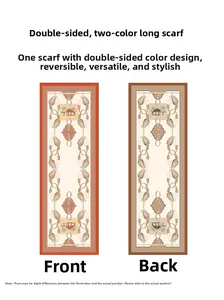 Detail of double-sided silk scarf featuring vintage carriage and horsebit chain prints
