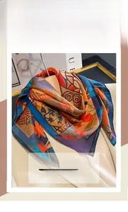 Artistic vintage color-block silk cotton scarf displayed with minimalist props