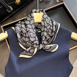 Satinnschal Mit Paisley-Muster Im Französischen Stil Aus Reiner MaulbeerSatin Für Damen Modisches Halstuch Satinnsatin-Haartuch