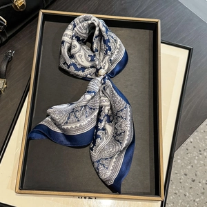 Carré De Satin Petit Foulard Élégant Imprimé Paisley Foulard En Satin De Satin Style Français Pour Femmes