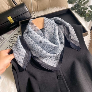 Women Square Scarf Faux Satin Polyester Paisley Polka Dot Print Professional Neckwear Fashion Lightweight Small Shawl