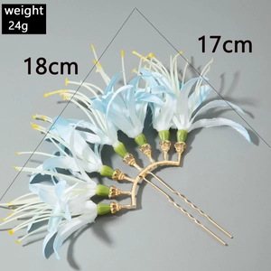 Vue détaillée d'un peigne à cheveux bleu de 18 cm avec mesures de taille et de poids