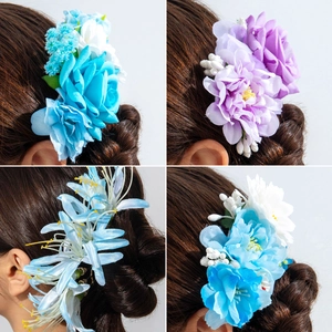 Peigne À Cheveux Fleurs Artificielles Roses En Tissu Coiffe De Mariage Bohème Vacances Bijoux De Cheveux Pour Femmes