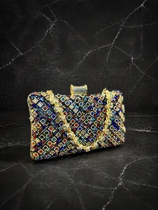 Luxury Rhinestone Evening Bag For Women Elegant Crystal Banquet Wedding Party Purse Gold Silver Black Red Green Clutch