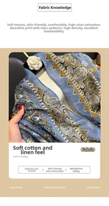 Detail of vintage paisley cotton-linen scarf showing soft texture and breathable fabric