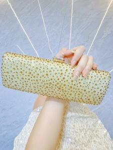 Elegant Women Evening Clutch Bag Full Rhinestone Hard Shell Luxury Party Wedding Purse Crossbody Shoulder Handbag