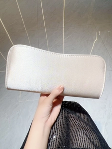 Elegant Evening Clutch Bag Satin Velvet Shell Shape Shoulder Handbag With Gold Chain Strap For Party Wedding Banquet Women