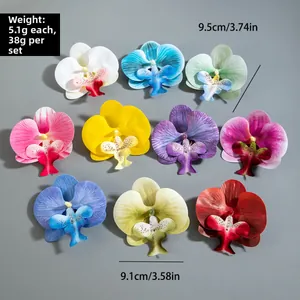 Close-up of artificial orchid flower heads showing detailed texture and 9.5cm diameter