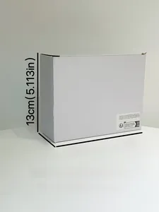 White corrugated cardboard packaging box for evening clutch with 21x5x13cm dimensions