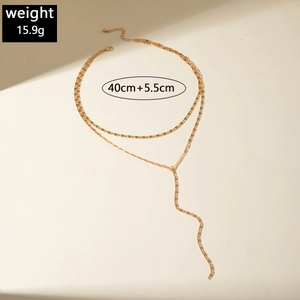 Detailed view of layered gold star necklace showing 40cm chain and 15.9g weight info