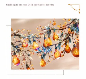 Detailed macro view of laser PET sticker showing shell light and special oil texture