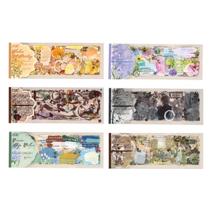 Set di 6 adesivi floreali vintage Julian's Dream per journaling DIY e decorazioni artistiche