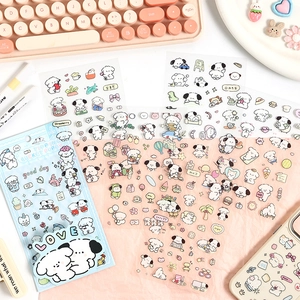 Set of 6 cute Pochacco cartoon stickers for stationery and scrapbooking decoration