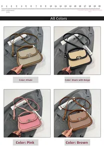 Fashionable saddle bags in four colors with woven texture and metal buckle closures