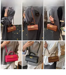 Collage of woven texture handbag showing crossbody, shoulder, and handheld styling options