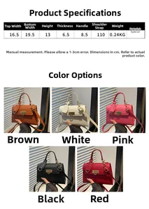 Detaillierte Größentabelle und Spezifikationen für die minimalistische Kelly-Tasche