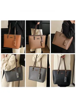 Detailed view of large capacity tote bags in six elegant colors for office commuting