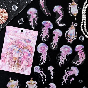 Autocollants méduses océaniques de rêve avec lanternes, set de 30 pour DIY et scrapbooking