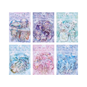 Pack d'autocollants méduses Marine Waltz avec motifs PET océaniques 30 pièces